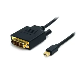 Adaptador de Video StarTech.com - Mini DisplayPort a DVI - 1920 x 1200 - Macho a Macho - 1.8 m - Negro - MDP2DVIMM6 Adaptador de Video StarTech.com - Mini DisplayPort a DVI - 1920 x 1200 - Macho a Macho - 1.8 m - Negro - MDP2DVIMM6