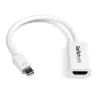 Adaptador de Video StarTech.com - Conecta Mini DisplayPort a HDMI - 4K - Activo - Blanco - MDP2HD4KSW
