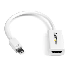 Adaptador de Video StarTech.com - Conecta Mini DisplayPort a HDMI - 4K - Activo - Blanco - MDP2HD4KSW Adaptador de Video StarTech.com - Conecta Mini DisplayPort a HDMI - 4K - Activo - Blanco - MDP2HD4KSW