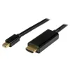 Cable Adaptador de Video StarTech.com - Mini DisplayPort a HDMI - 2m - Negro - MDP2HDMM2MB