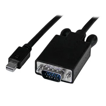 Cable Adaptador de Vídeo StarTech.com - Conecta Mini Displayport a VGA - 1.8m - Activo - Negro - MDP2VGAMM6B