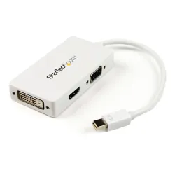 Adaptador de Vídeo StarTech.com - Mini DisplayPort a VGA/ DVI/ HDMI - 1920x1200 - Blanco - MDP2VGDVHDW Adaptador de Vídeo StarTech.com - Mini DisplayPort a VGA/ DVI/ HDMI - 1920x1200 - Blanco - MDP2VGDVHDW