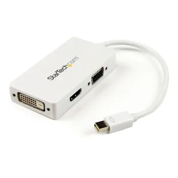 Adaptador de Vídeo StarTech.com - Mini DisplayPort a VGA/ DVI/ HDMI - 1920x1200 - Blanco - MDP2VGDVHDW