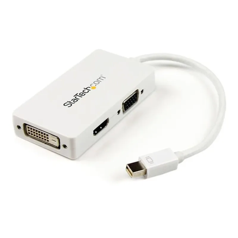 Adaptador de Vídeo StarTech.com - Mini DisplayPort a VGA/ DVI/ HDMI - 1920x1200 - Blanco - MDP2VGDVHDW