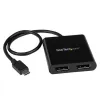 Adaptador de Vídeo StarTech.com - 2 puertos - USB-C a DisplayPort  - MST Hub - MSTCDP122DP
