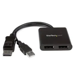 Multiplicador de Vídeo StarTech.com - Conecta DisplayPort a 2 puertos DisplayPort - Hub MST - Negro - MSTDP122DP Multiplicador de Vídeo StarTech.com - Conecta DisplayPort a 2 puertos DisplayPort - Hub MST - Negro - MSTDP122DP