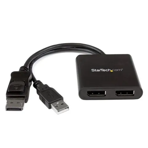 Multiplicador de Vídeo StarTech.com - Conecta DisplayPort a 2 puertos DisplayPort - Hub MST - Negro - MSTDP122DP Multiplicador de Vídeo StarTech.com - Conecta DisplayPort a 2 puertos DisplayPort - Hub MST - Negro - MSTDP122DP