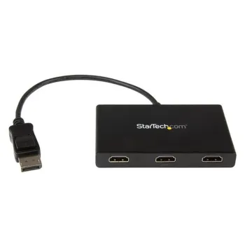 Divisor StarTech.com - Conecta Displayport a 3 Puertos HDMI - Negro - MSTDP123HD