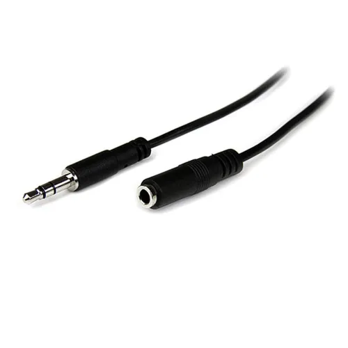 Cable Extensión de Audífonos StarTech.com MU2MMFS - Mini Jack 3.5 - Macho a Hembra - 2m - Negro - MU2MMFS Cable Extensión de Audífonos StarTech.com MU2MMFS - Mini Jack 3.5 - Macho a Hembra - 2m - Negro - MU2MMFS