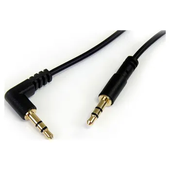 Cable StarTech.com MU3MMSRA - Audio Mini Jack 3.5mm - Angulo Derecho Macho - 91cm - MU3MMSRA