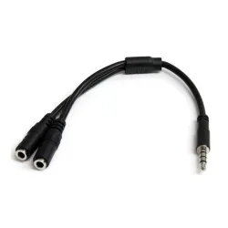 Divisor de Auriculares StarTech.com - Mini-Jack 3.5mm 4 pines a 2x Mini-Jack 3.5mm 3 pines - MUYHSMFF Divisor de Auriculares StarTech.com - Mini-Jack 3.5mm 4 pines a 2x Mini-Jack 3.5mm 3 pines - MUYHSMFF