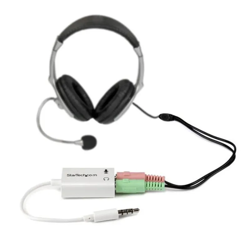 Cable Adaptador Divisor StarTech.com - Diadema Macho / Hembra - Blanco - MUYHSMFFADW