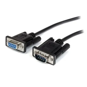 Cable Extension Serial StarTech.com RS232 Directo Video EGA DB9 - Macho Hembra - 1m - MXT1001MBK