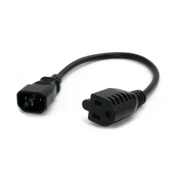 Cable StarTech.com de Alimentacion C14 a Nema 5-15R - para Computadora - 30cm - PAC100 Cable StarTech.com de Alimentacion C14 a Nema 5-15R - para Computadora - 30cm - PAC100
