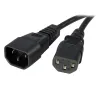 Cable StarTech.com 14 AWG Extension 90cm - Alimentación de Ordenador C14 a C13 - PXT100143
