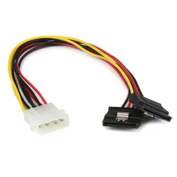 Cable de Alimentación StarTech.com - Molex 4 Pines - 2x SATA 15 Pines - 30 cm - PYO2LP4LSATA