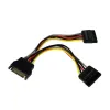 Cable de Alimentación StarTech.com - 15 Pines - 2x SATA - 15cm - PYO2SATA