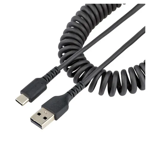 Cable StarTech.com - USB-A a USB-C - Espiral - 1M - R2ACC-1M-USB-CABLE