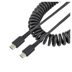 Cable StarTech.com - USB-C a USB-C - Espiral - 1m - Negro - R2CCC-1M-USB-CABLE Cable StarTech.com - USB-C a USB-C - Espiral - 1m - Negro - R2CCC-1M-USB-CABLE