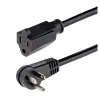 Cable de Extensión StarTech.com RFX-6F-POWER-CORD - 5-15P a 5-15R - 2m - Negro - RFX-6F-POWER-CORD