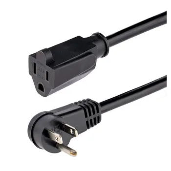 Cable de Extensión StarTech.com RFX-6F-POWER-CORD - 5-15P a 5-15R - 2m - Negro - RFX-6F-POWER-CORD