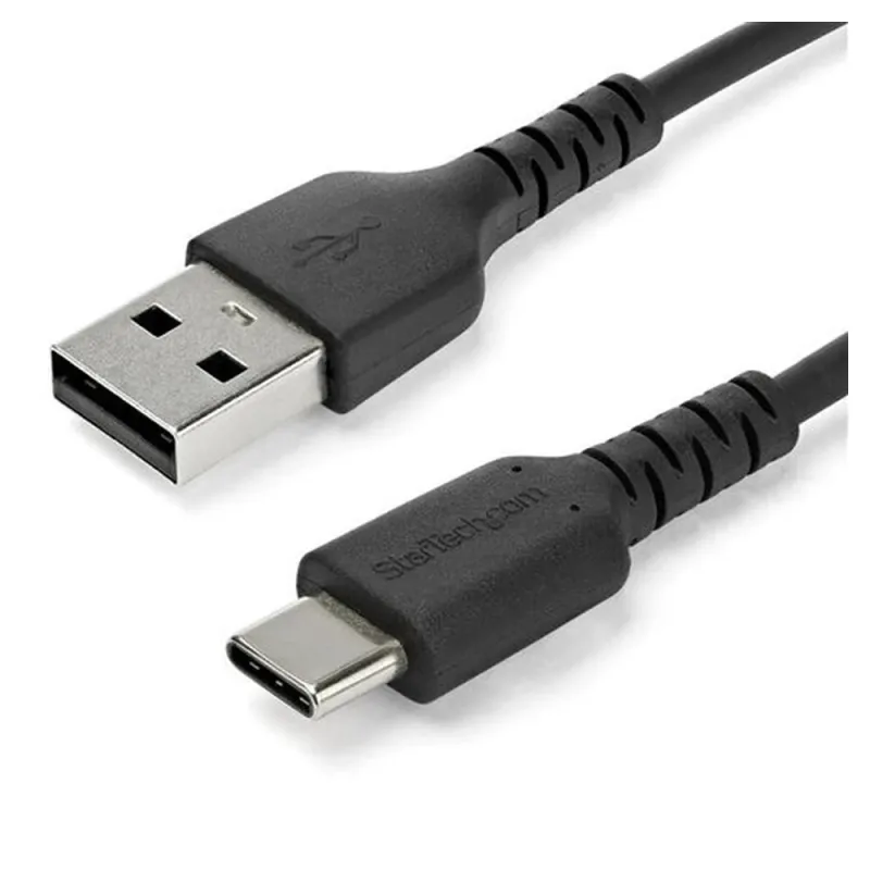 Cable USB StarTech.com RUSB2AC2MB - USB 2.0 a USB-C - 2 Mts - Fibra Aramida - Negro - RUSB2AC2MB