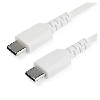 Cable USB StarTech.com RUSB2CC1MW - USB Tipo C - 1 M - Fibra Aramida - Blanco - RUSB2CC1MW