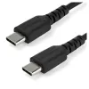 Cable USB StarTech.com RUSB2CC2MB - USB Tipo C - 2 Mts - Fibra Aramida - Negro - RUSB2CC2MB