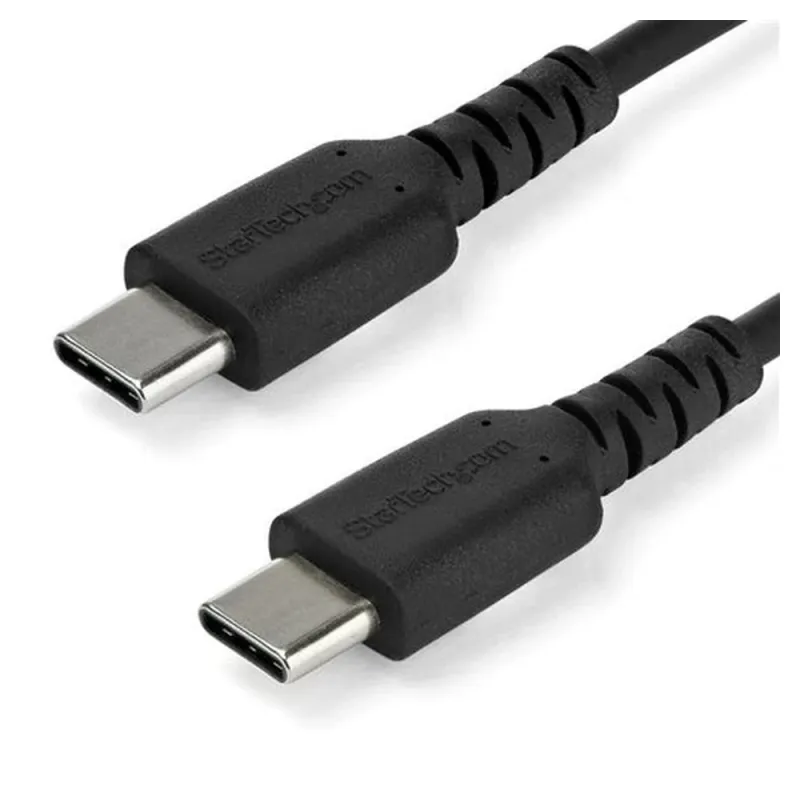 Cable USB StarTech.com RUSB2CC2MB - USB Tipo C - 2 Mts - Fibra Aramida - Negro - RUSB2CC2MB