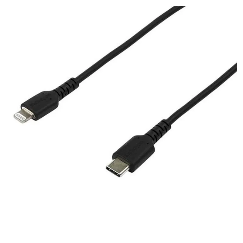 Cable USB StarTech.com RUSBCLTMM2MB - USB-C a Lightning - 2 Mts - Fibra Aramida - Negro - RUSBCLTMM2MB