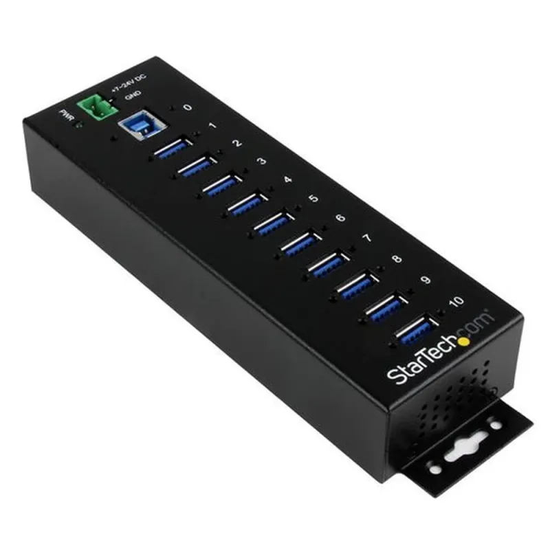 Concentrador StarTech.com ST1030USBM - USB 3.0 - 10 puertos - Negro - ST1030USBM