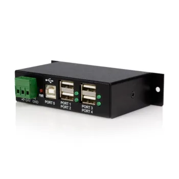 Concentrador HUB Industrial StarTech.com - 4 Puertos USB 2.0 - Soporte de Montaje  - ST4200USBM