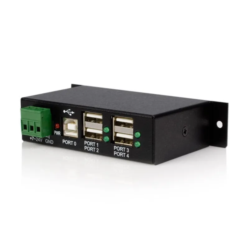 Concentrador HUB Industrial StarTech.com - 4 Puertos USB 2.0 - Soporte de Montaje  - ST4200USBM