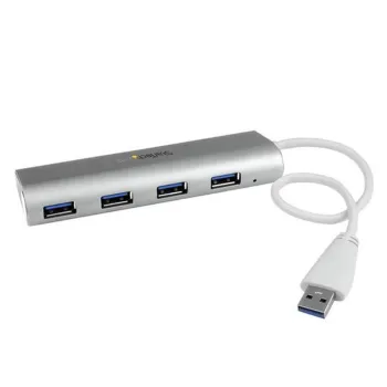 Concentrador StarTech.com USB 3.0 4 Puertos Hub con Cable Incorporado - ST43004UA