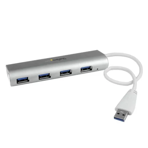 Concentrador StarTech.com USB 3.0 4 Puertos Hub con Cable Incorporado - ST43004UA Concentrador StarTech.com USB 3.0 4 Puertos Hub con Cable Incorporado - ST43004UA