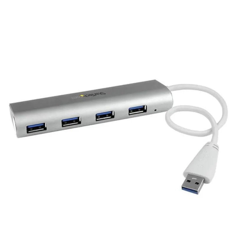 Concentrador StarTech.com USB 3.0 4 Puertos Hub con Cable Incorporado - ST43004UA