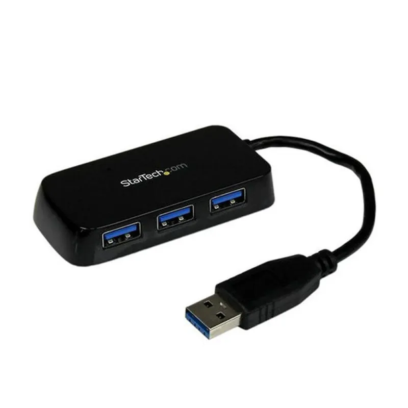 Adaptador StarTech.com Hub USB 3.0 Super Speed para Laptop de 4 Puertos - ST4300MINU3B