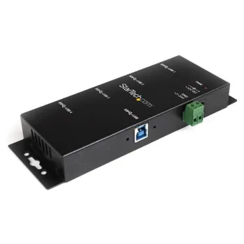 Concentrador HUB StarTech.com ST4300USBM - USB 3.0 - 4 Puertos - Industrial Riel - ST4300USBM