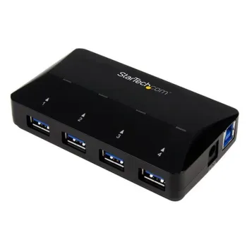 Hub StarTech.com ST53004U1C - USB 3.0 - 4 Puertos - Negro - ST53004U1C