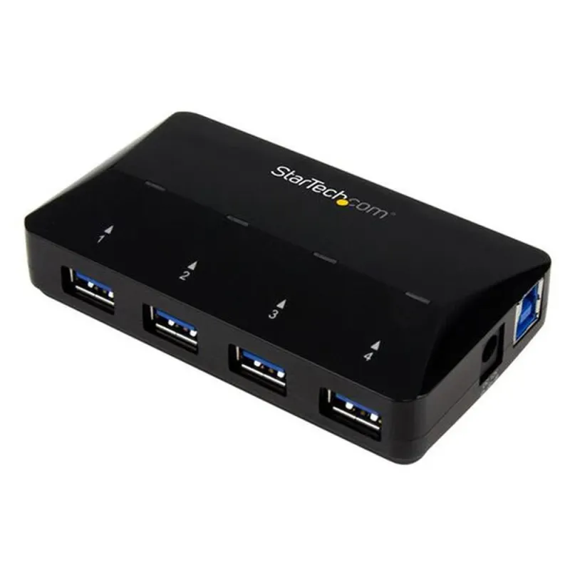 Hub StarTech.com ST53004U1C - USB 3.0 - 4 Puertos - Negro - ST53004U1C