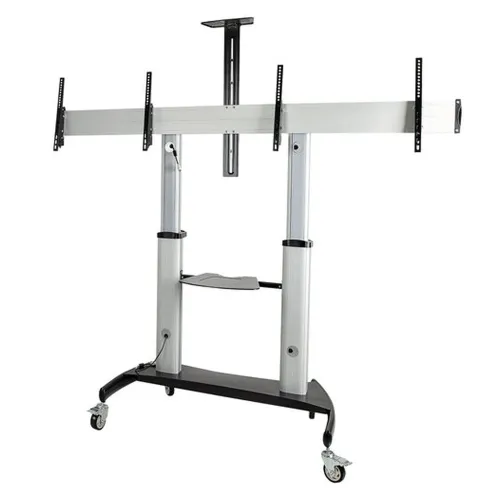 Soporte de Piso StarTech.com STNDMTVDUO - 37 "a 60" - Soporta 50Kg - Para 2 Pantallas - Móvil - STNDMTVDUO