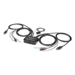 Switch Conmutador KVM StarTech.com - 2 Puertos DisplayPort USB - Cables Integrados - SV211DPUA4K Switch Conmutador KVM StarTech.com - 2 Puertos DisplayPort USB - Cables Integrados - SV211DPUA4K