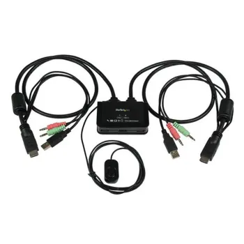 KVM StarTech.com - 2 Puertos HDMI - 2x USB - 2x 3.5mm - 85 cm - SV211HDUA