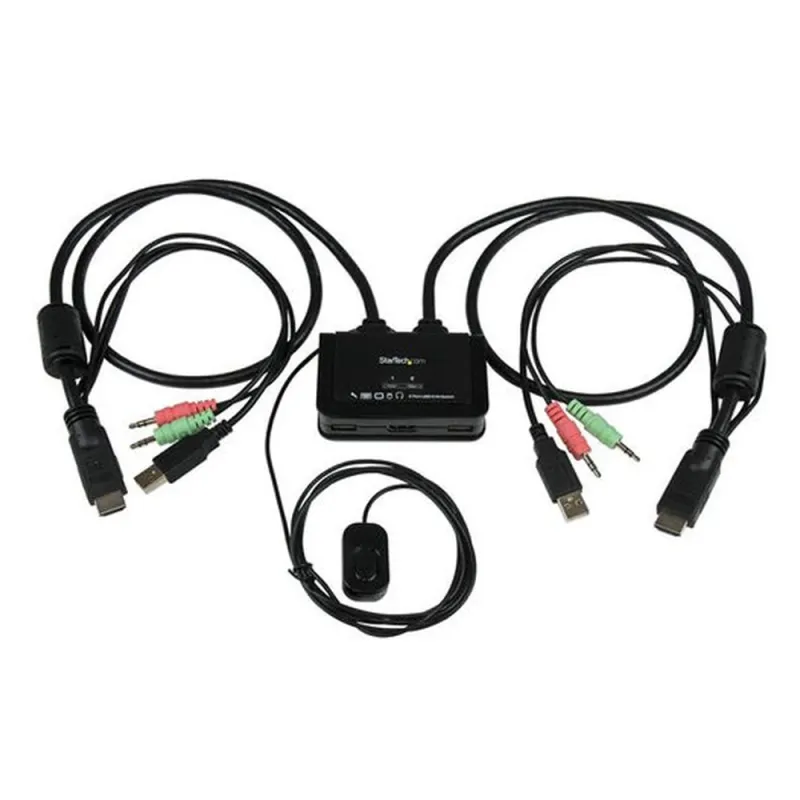 KVM StarTech.com - 2 Puertos HDMI - 2x USB - 2x 3.5mm - 85 cm - SV211HDUA