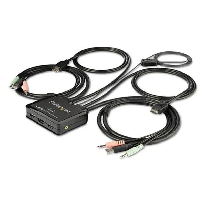 Conmutador StarTech.com - USB - HDMI - 3.5mm - Alimentado Vía USB - SV211HDUA4K