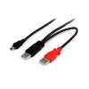 Cable StarTech.com de 1.8m USB en Y para Discos Duros Externos - 2x USB A Macho a 1x USB Mini B Macho - USB2HABMY6