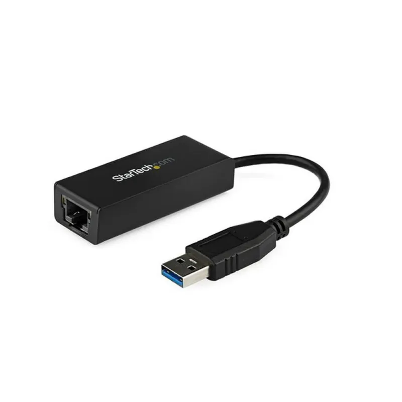 Adaptador Tarjeta StarTech.com USB 3.0 de Red Externa NIC a 1 Puerto Gigabit Ethernet - 1Gbps RJ45 USB-A - Negro - USB31000S