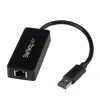 Adaptador Tarjeta de Red StarTech.com - Ethernet - 1 Puerto RJ45 - Externa USB 3.0 - Negro - USB31000SPTB