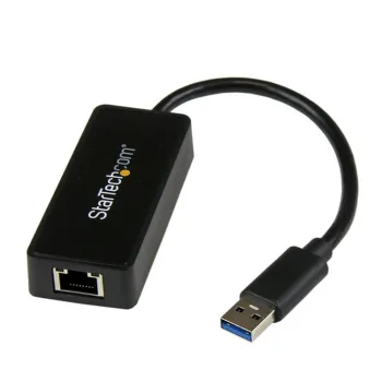 Adaptador Tarjeta de Red StarTech.com - Ethernet - 1 Puerto RJ45 - Externa USB 3.0 - Negro - USB31000SPTB