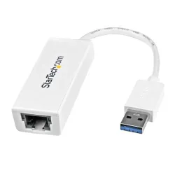 Adaptador StarTech.com Tarjeta de Red Externa NIC USB 3.0 a 1 Puerto Gigabit Ethernet - 1Gbps - RJ45 - USB A - Blanco - USB31000SW Adaptador StarTech.com Tarjeta de Red Externa NIC USB 3.0 a 1 Puerto Gigabit Ethernet - 1Gbps - RJ45 - USB A - Blanco - USB31000SW